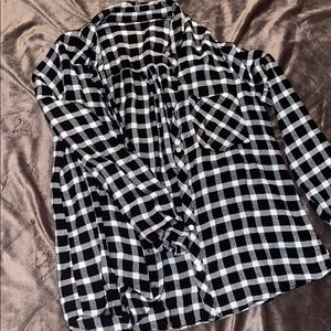 Black plaid flannel